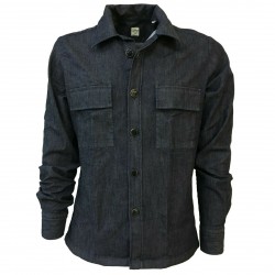 MGF 965 man jacket shirt dark denim mod SP310 98% cotton 2% elastan