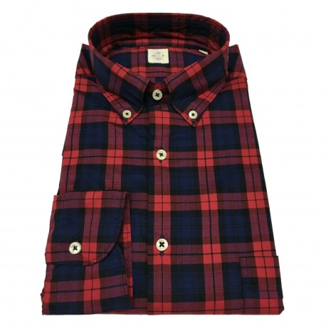 MGF 965 man shirt check button-down with pocket mod 92 L.T 100% cotton