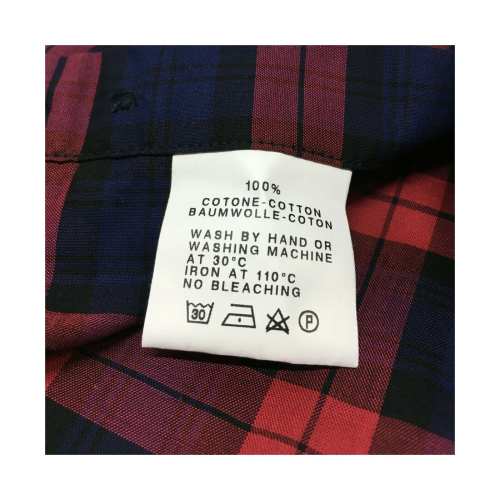 MGF 965 man shirt check button-down with pocket mod 92 L.T 100% cotton