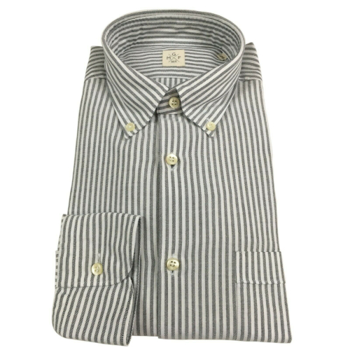 MGF 965 man shirt white/gray button-down with pocket mod 92 L.T 100% cotton