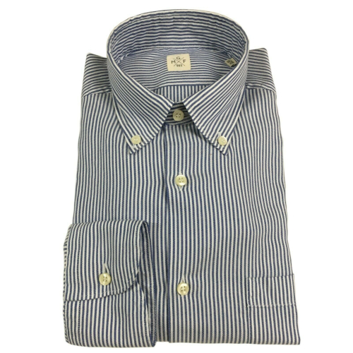 MGF 965 man shirt white/blue button-down with pocket mod 92 L.T 100% cotton