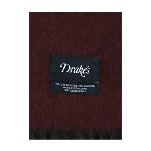 DRAKE'S Sciarpa tinta unita mod 19751 75% lambswool 25% angora MADE IN SCOTLAND