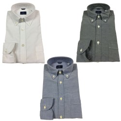 BRANCACCIO camicia uomo Oxford button-down con taschino mod NICK ABL06