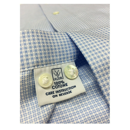 BRANCACCIO camicia uomo manica lunga microdisegno bianco/blu mod LUKE ABH1121