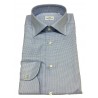 BRANCACCIO camicia uomo manica lunga microdisegno bianco/blu mod LUKE ABH1121