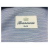 BRANCACCIO men's long sleeve shirt light blue white stripes mod LUKE ABI1401 100% cotton