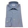 BRANCACCIO camicia uomo manica lunga celeste righe bianche mod LUKE ABI1401