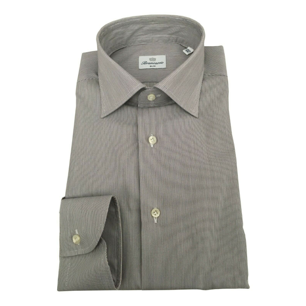 BRANCACCIO camicia uomo manica lunga righe bianco/blu/moro mod LUKE ABN0604 BRANCACCIO camicia uomo manica lunga righe bianco/blu/moro mod LUKE ABN0604