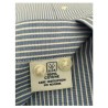 BRANCACCIO camicia uomo manica lunga celeste riga bianca mod LUKE ABL2311