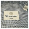 BRANCACCIO man long sleeve shirt white / blue micro pattern mod LUKE ABH1121