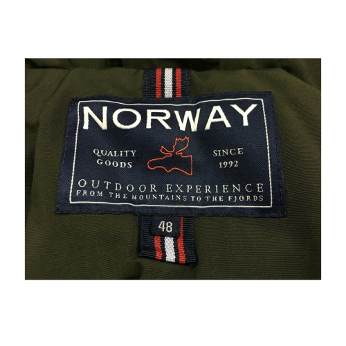 NORWAY Giaccone uomo verde militare imbottitura in piuma mod 95060 SCOTT