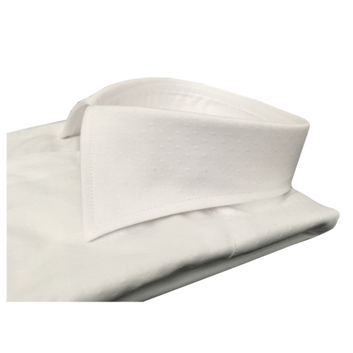 BRANCACCIO camicia uomo manica lunga bianca operata mod LUKE ABM5300 100% cotone
