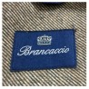 BRANCACCIO camicia uomo flanella manica lunga moro/ecru doppio taschino mod MARTIN ABL0404