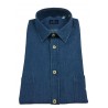 BRANCACCIO man long sleeve shirt light denim double pocket mod MARTIN ABF0201