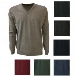 FERRANTE V-knit man dove-gray 100% wool MADE IN ITALY