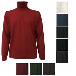 FERRANTE high collar man col. 002 black 100% wool MADE IN ITALY G422802
