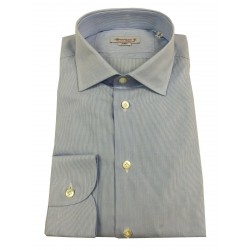 BRANCACCIO camicia uomo manica lunga micro riga bianco cielo art. ab65901