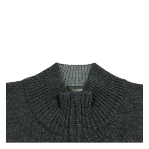 FERRANTE cardigan man with zip mod 42G3002 100% wool MADE IN ITALY