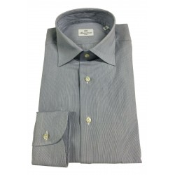 BRANCACCIO camicia uomo manica lunga righe azzurro/nero mod LUKE ABN0601