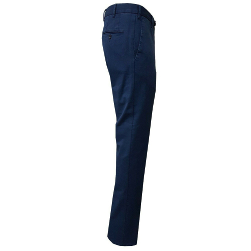 LUIGI BIANCHI pantalone uomo moro in gabardina leggera 98% cotone 2% elastane