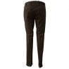 LUIGI BIANCHI dark brown trousers in light gabardine 98% cotton 2% elastane