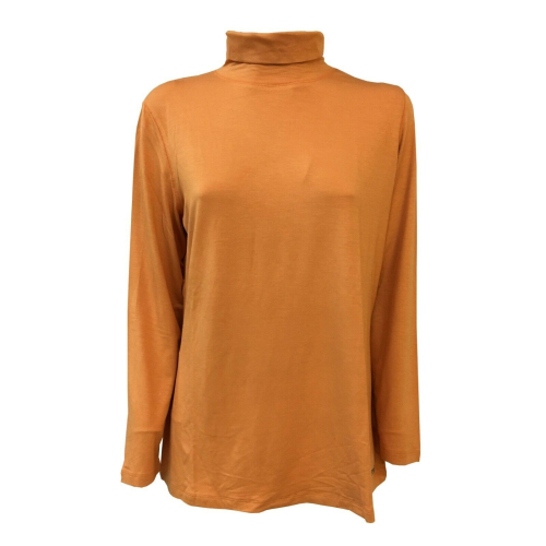 ELENA MIRO' t- shirt donna collo alto colore arancio 96% viscosa 4% elastan