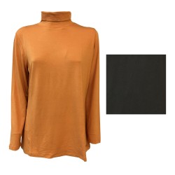 ELENA MIRO' t- shirt donna collo alto colore arancio 96% viscosa 4% elastan