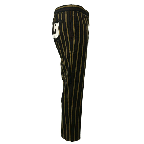 WHITE SAND pantalone uomo righe blu/giallo/bordeaux con elastico mod 17WSU16335