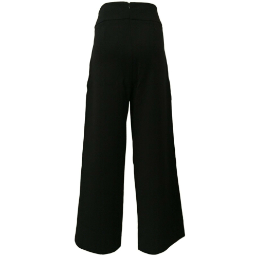 LA FEE MARABOUTEE Pantalone donna nero vita alta mod FB5375 MADE IN ITALY