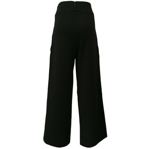 LA FEE MARABOUTEE Women's trousers black high waist mod FB5375 MADE IN ITALY