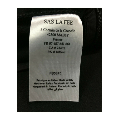 LA FEE MARABOUTEE Women's trousers black high waist mod FB5375 MADE IN ITALY