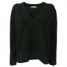 TREDICINODI women's sweater over black 70% wool 30% cashmere mod W1321 MADE IN ITALY