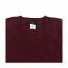 SO.BE women's sweater over bordeaux with rips 100% wool mod 9508 MADE IN ITALY