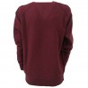 SO.BE women's sweater over bordeaux with rips 100% wool mod 9508 MADE IN ITALY