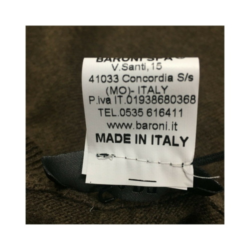 SO.BE women's sweater over brown with rips 100% wool mod 9510 MADE IN ITALY