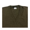 SO.BE women's sweater over brown with rips 100% wool mod 9510 MADE IN ITALY