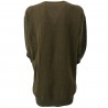 SO.BE women's sweater over brown with rips 100% wool mod 9510 MADE IN ITALY