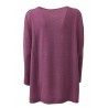 ELENA MIRÒ, wisteria women's long-sleeved round neck sweater with slits