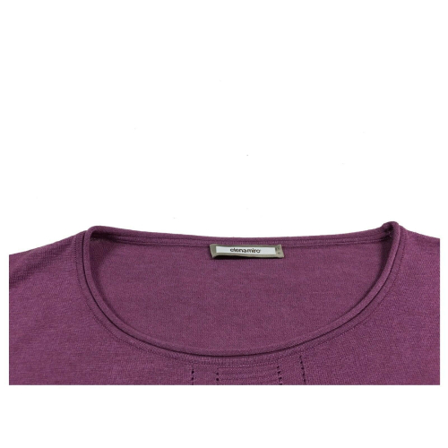 ELENA MIRÒ, wisteria women's long-sleeved round neck sweater with slits