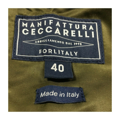MANIFATTURA CECCARELLI men's vest green with padding 100% wool mod. 7915 100% cotton MADE IN ITALY