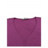 ELENA MIRÒ, wisteria V-neck women's shirt with detachable collar 90% wool 10% cashmere