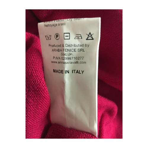 ANNA SERAVALLI Maglia donna over amarena mod S736 100% lana merino MADE IN ITALY