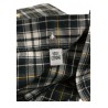 BRANCACCIO man shirt blue / green squares with pocket long sleeve mod PITT GOLD line B159502