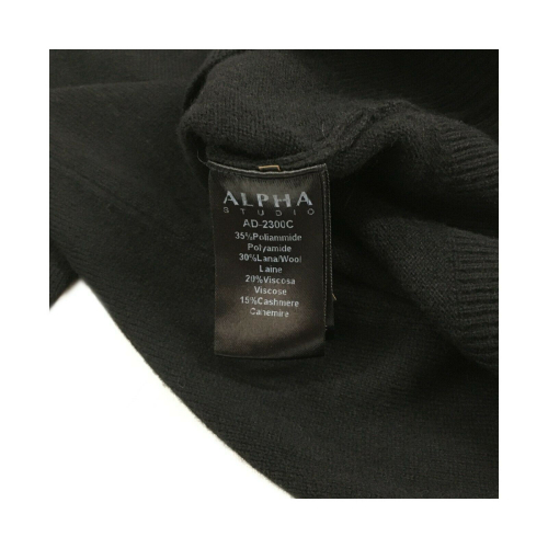 ALPHA STUDIO women's black sweater art AD-2300C 30% wool 15% cashmere