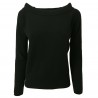 ALPHA STUDIO Maglia donna nero scollo ampio art AD-2300C 30% lana 15% cashmere