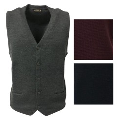 FERRANTE gray men's vest 50% wool 50% acrylic MADE IN ITALY