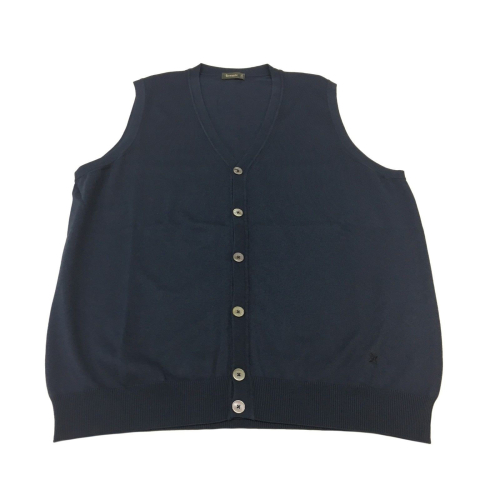 FERRANTE men's vest light blue with buttons 100% cotton MADE IN ITALY