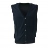 FERRANTE gilet uomo azzurro con bottoni mod 28211 100% cotone MADE IN ITALY