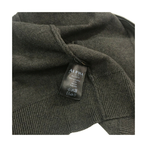 ALPHA STUDIO Cardigan uomo con zip mod AU-1071E 100% lana Merino Extrafine