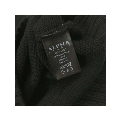 ALPHA STUDIO Maglia uomo pesante girocollo mod AU-1130C 100% lana Merino